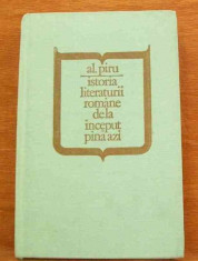 Istoria literaturii romane de la inceput pana azi - Autor : Al. Piru - 69102 foto