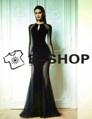 Rochie de seara sirena, catifea si dantela.D&amp;amp;G style foto