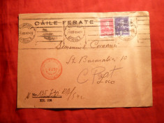 Plic circulat cu Antet CFR ,stampila speciala rosie CFR -1942 foto