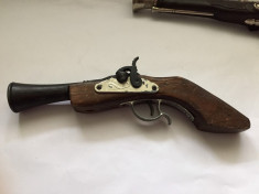 Pistol vechi de colectie, arma de panoplie made in USA 28cm foto