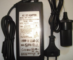 Adaptor priza 220V AC -12V DC / 8A (pentru lada frigorifica) foto