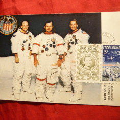 Maxima FDC Cosmos -Apollo 16 ,autograful cosmonautilor pe spate - Vocea Americii