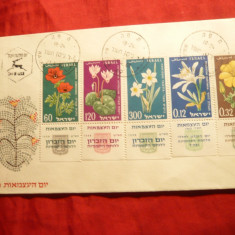 Plic FDC -Flora 1960 Israel , 5 val.