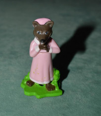 Figurina, jucarie ou Kinder surprise, lup din Scufita Rosie, plastic, 5 cm foto