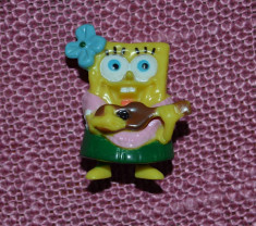 Figurina Sponge Bob, fetita cu chitara, din surpriza ou Kinder, 2004, colectie foto