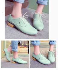 Pantofi dama oxford verde menta marimea 37 foto