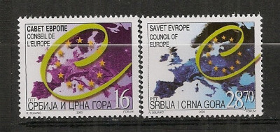 Serbia si Muntenegru.2003 Aderarea la Consiliul Europei MS.295 foto