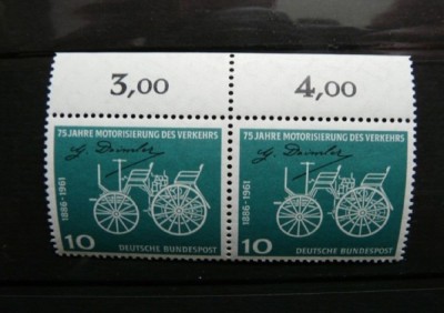 GERMANIA 1961 - AUTOMOBIL DEIMLER BENZ, timbru PERECHE MNH, DB12 foto