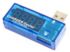 Tester incarcatoare tel si tableta &amp;quot;Charger Doctor&amp;quot; SIGILAT voltmetru ampermetru foto