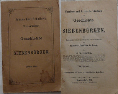 Johann Karl Schullers , Siebenburgen , Transilvania , Sibiu , 1872 foto