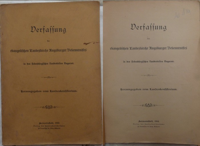 Lucrare publicata la Sibiu in 1902 , in germana