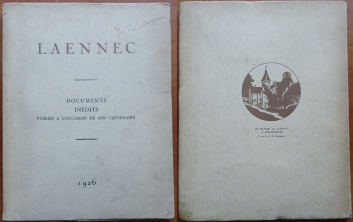 Laennec , Doc. inedite publ. cu ocazia centenarului , 1926, ed. bibl. , 1000 ex.