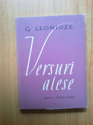 n2 Versuri alese - G. Leonidze foto