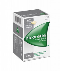 Guma Nicorette Original 4mg . Cutie 105 gume foto