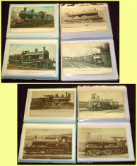 Locomotive 1900-1920, Lot 56 carti postale straine, trenuri, ferovia, cai ferate foto