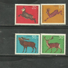 Germania 1966 - ANIMALE SALBATICE CERBI, serie nestampilata, F119