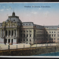 Vedere/Carte postala - Oradea - Primaria - Circulat
