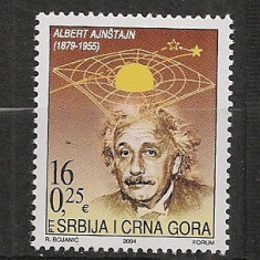 Serbia si Muntenegru.2004 125 ani nastere A.Einstein-fizician MS.314