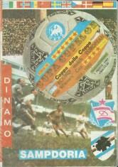 Program fotbal Dinamo - Sampdoria (1989) foto