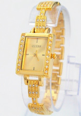 CEAS DAMA GUESS RECTANGULAR GALAXY GOLD&amp;amp;DIAMONDS EDITION-SUPERB-COLECTIE 2016 !! foto