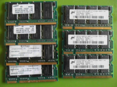Memorie laptop SODIMM DDR1 256MB PC2100 266MHz foto