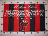 Steag fotbal - (dimensiuni 140X96 cm) clubul AC MILAN