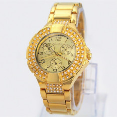 CEAS DAMA GUESS PREMIUM MULTIZONE2 GOLD&amp;amp;DIAMONDS EDITION-SUPERB-COLECTIE 2016 foto