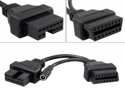 Cablu adaptor 12 Pin la 16 Pin OBD2 pentru Mitsubishi / Hyundai foto