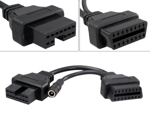 Cablu adaptor 12 Pin la 16 Pin OBD2 pentru Mitsubishi / Hyundai