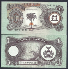 BIAFRA 1 POUND 1968 - 1969 UNC [1] P-5a necirculata foto