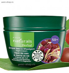 Crema de noapte Naturals Herbal cu extracte de struguri si germeni de grau foto