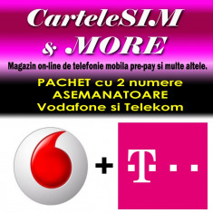 Pachet Cartele SIM numere asemanatoare Vodafone si Telekom 07xy.44.33.33 foto