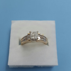 superb inel aur 14K diamante aprox 1 ct, SUA foto