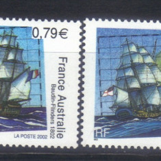 FRANTA 2002, Corabii, Aniversari, Exploratori, Australia, serie neuzata, MNH