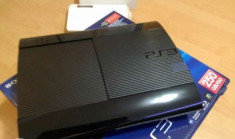 Playstation 3 superslim editie limitata,GARANTIE, 2 manete noi, ofer 7 jocuri foto