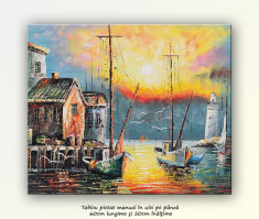 Mic port (3) - tablou in cutit - 60x50cm foto