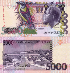 SAO TOME SI PRINCIPE 5.000 dobras 2013 UNC!!! foto