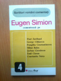 n1 Eugen Simion comenteaza pe :Paul Zarifopol,George Calinescu,Pompiliu ...