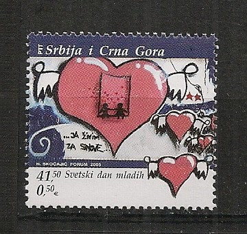 Serbia si Muntenegru.2005 Ziua mondiala a tineretului MS.341 foto