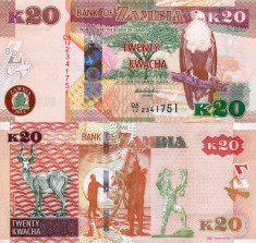 ZAMBIA 20 kwacha 2012 UNC!!! foto