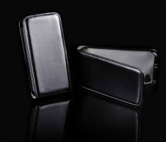 Husa Nokia Asha 501 Flip Case Inchidere Magnetica Black foto