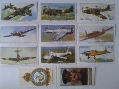 Cartonase de colectie tigari, replica Aircraft of the Royal Air Force Cards 1938 foto