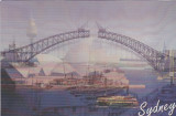 Vedere carte postala 3D Sydney Australia, noua, plastifiate, 3D cu doua vederi, Necirculata, Fotografie