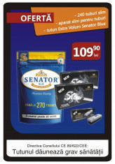 PROMO - Set tuburi tigari Slim + tutun Senator Blue 135g + aparat injectat slim foto