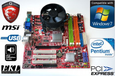 Kit Placa de Baza + Procesor 775 Celeron E1400 + Cooler, Audio &amp;amp; Video Integrat foto