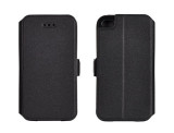 Husa Samsung Galaxy Core 2 Duos G355H Flip Case Slim Inchidere Magnetica Black, Piele Ecologica, Toc, Cu clapeta