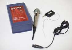 MICROFON WIRELESS KARAOKE din metal + CABLU 3 M-COD 13001 - foto