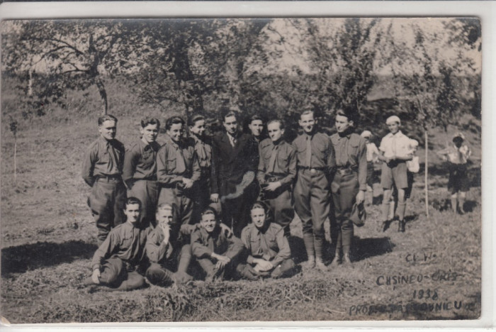 ARAD , CHISINAU-CRIS , CLASA VIa 1938 ,PROFESOR V. TARCOVNICU