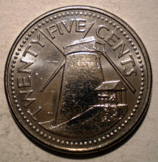 7.746 BARBADOS 25 CENTS 2003 XF foto