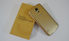 Samsung Galaxy S5 Gold 4G+ Nou - Factura - Garantie 2 Ani - Asigurare 24 Luni foto